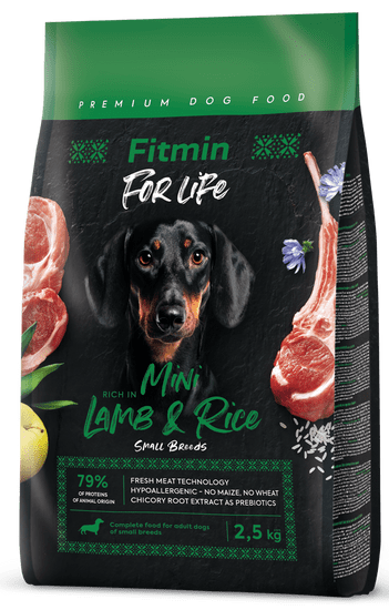 Fitmin Fitmin For Life Beef & Rice pasji briketi, 2,5 kg