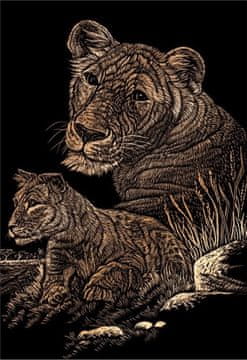 Royal & Langnickel Slika praskanja bakra Levinja z mladičem