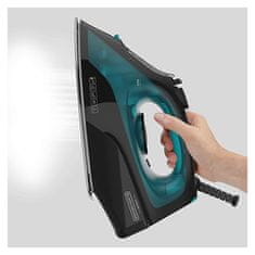 Žehlička Black+Decker, BXIR2403E, parní, přesný hrot, keramická žehlící plocha, systém Anti-calc, systém proti odkapávání, nádrž 500 ml, 2400 W