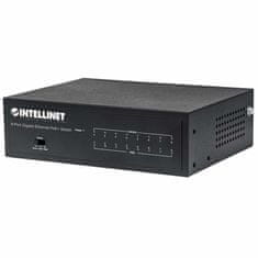 Intellinet Intellinet 8-Port Gigabit Ethernet PoE+ Switch, Metal, 60W, Managed, IEEE 802.3at/af, Črn, Idealno za domače in poslovne mreže