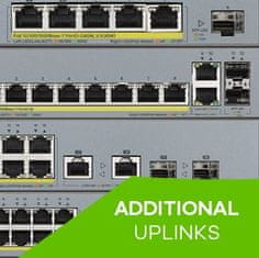 Zyxel Upravljevani L2 Gigabitni Ethernet preklopnik Zyxel GS1350-6HP s PoE, 5 portov, siva barva, z napajanjem in LED indikatorji