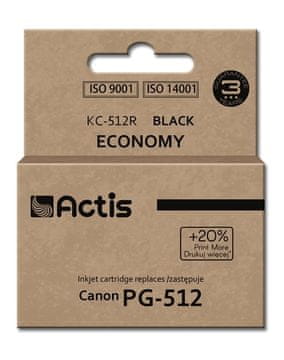 ACS Actis KC-512R nadomestna črna kartuša za Canon PG-512, standardna, 15 ml
