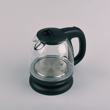 MAESTRO Kettle Feel-Maestro MR-055-BLACK, električni kotliček, 1 L, 1100 W, varnostno izklop, črna steklena površina