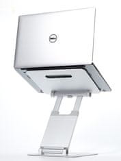 slomart Aluminijasti nastavljiv prenosni stojalo za prenosni računalnik POUT Eyes3 Lift, srebrno sivo, do 50.8 cm (20")