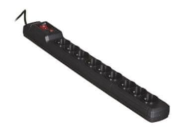 ActiveJet Activejet ACJ COMBO 9GN 5M črn napajalni trak s kablom