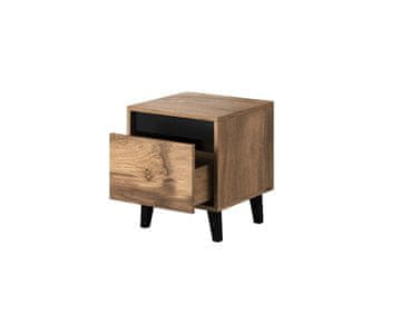 Nord NORD nočna omarica 2 kosa 40x38x45 cm hrast wotan/antracit