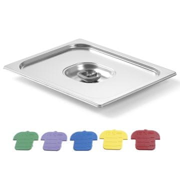 Hendi Pokrov za GN posodo z barvnimi sponkami Haccp GN2/4 530x162mm nerjaveče jeklo - 805275