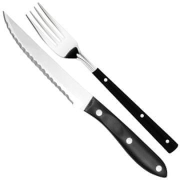 shumee Nazobčan nož za zrezke iz nerjavečega jekla, dolžina 120 mm + vilice SET 2 kos. - Hendi 841174