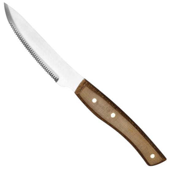 NEW Steak nož z nazobčanim ročajem iz nerjavečega jekla Fiber, dolg 120 mm - Hendi 841099