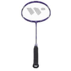 WISH 4466 Komplet loparjev za badminton vijolične barve 2 kosa + puščice 3 kosi + mreža + črte želja