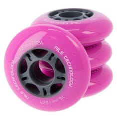 Nils Extreme PU 76x24 82A Pink Wheels (4 kosi)