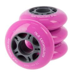 Nils Extreme PU 72x24 82A Pink Wheels (4 kosi)