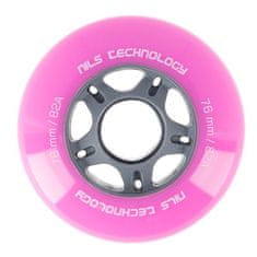 Nils Extreme PU 76x24 82A Pink Wheels (4 kosi)