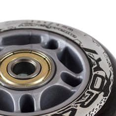 shumee PU 76x24 82A ČRNI (4 kosi) + ABEC-9 (8 kosi) NILS EXTREME SET