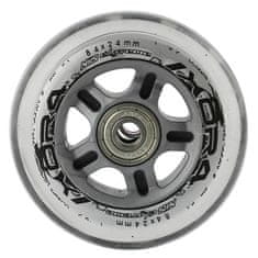 Nils Extreme PU 84x24 82A prozorno (4 kosi) + ABEC-7 Chrome (8 kosov) Set