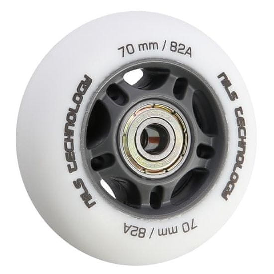 Nils Extreme PU 70x24 82A White Matte (4 kosi) + ABEC-9 (8 kosov) Set