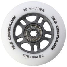 Nils Extreme PU 76x24 82A White Matte (4 kosi) + ABEC-9 (8 kosov) Set