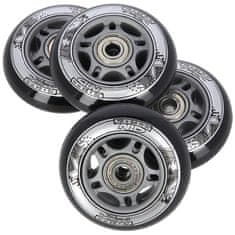 shumee PU 72x24 82A ČRNI (4 kosi) + ABEC-9 (8 kosi) NILS EXTREME SET