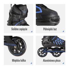 shumee NA19318 ČRNO-MODRI ROLERI VELIKOST M (35-38) NILS EXTREME