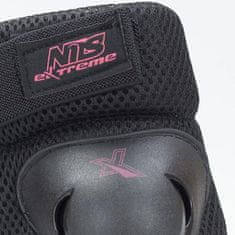 Nils Extreme H706 Black-Pink Velikost S Komplet ščitnikov