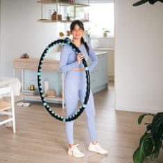 shumee HHP006 ČRNO-MODRA HULA HOP MASAŽA Z MAGNETI 98CM HMS