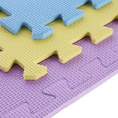 ONE Fitness MP10 Puzzle Mat Multipack Yellow-Blue-Purple 9 kosov 10MM
