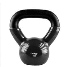 HMS KNV04 Črna utež Kettlebell iz litega železa, prevlečena z vinilom