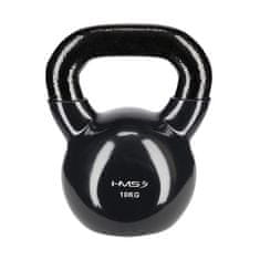 HMS KNV10 Black Kettlebell Cast Iron Covered with Vinyl