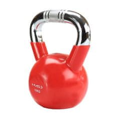 HMS KTC04 Kettlebell z rdečim ročajem in kromiranim radijem iz litega železa