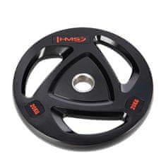 HMS TOX20 Black Rubberised 20 KG Olympic Plates