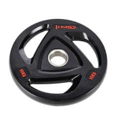 HMS TOX10 Black Olympic Rubberised 10 KG Plates