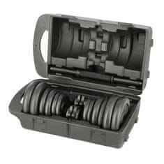ONE Fitness STO20 Črna 2 x 9 kg uteži v kovčku