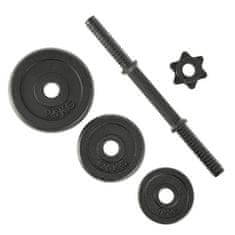 ONE Fitness STO20 Črna 2 x 9 kg uteži v kovčku