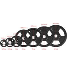 HMS TOH10 Black Olympic Rubberised 10 KG Plates