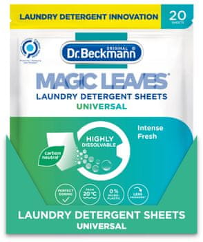  Dr. Beckmann Magic Leaves detergent v lističih za pranje perila, Universal, 20/1