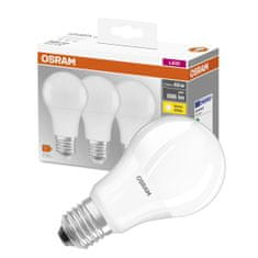Osram 3x LED žarnica E27 A60 8,5W = 60W 806lm 2700K Toplo bela 300°