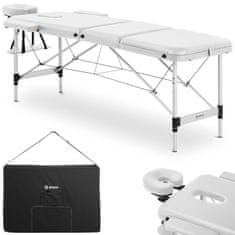 NEW Prenosna zložljiva masažna miza postelja do 180 kg Bordeux bela