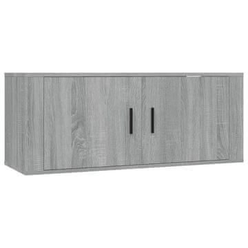Vidaxl Stenska TV omarica siva sonoma 100x34,5x40 cm