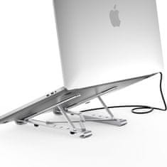 Choetech Stojalo za prenosni računalnik PD USB-C HDMI 2xUSB-A 1xUSB-C 1xSD 1xTF črno