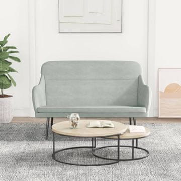 Vidaxl vidaXL Klop svetlo siva 110x76x80 cm oblazinjena z žametom