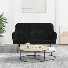 Vidaxl Klop črna 110x76x80 cm žamet