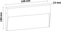 Avide 9570803 KANO zunanja svetilka 180x108mm, 6W, 326lm, 4000K, bela