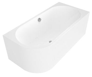 POLYSAN POLYSAN MONOLITH Asimetrična Vana 170x75x60cm - Bela Akrilat Samostoječa