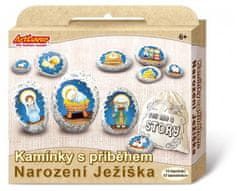 SMT Creatoys Kamni z zgodbo z nalepkami Jezusovo rojstvo ustvarjalni set
