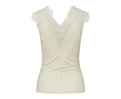Pieces Ženska majica s kratkimi rokavi PCILU Slim Fit 17101014 White kapa Gray (Velikost M)