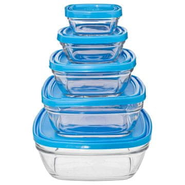 Northix 5x škatle za malico iz kaljenega stekla