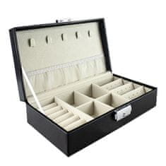Northix Škatla za nakit 21 x 12 - črna 