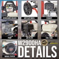 Waspper W2900HA visokotlačni čistilnik, Honda, 213 barov/3.100 PSI