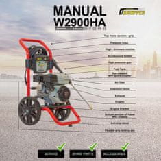 Waspper W2900HA visokotlačni čistilnik, Honda, 213 barov/3.100 PSI