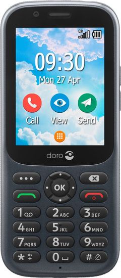 Doro 730X mobilni telefon, IP54, SOS gumb, grafitno siv
